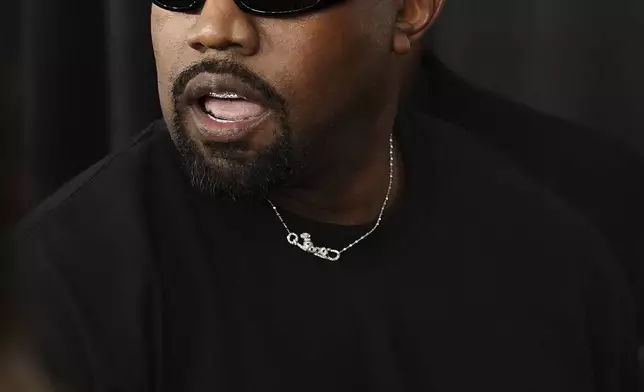 Kanye West arrives at the 67th annual Grammy Awards on Sunday, Feb. 2, 2025, in Los Angeles. (Photo by Jordan Strauss/Invision/AP)