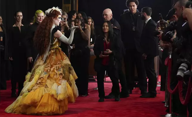 Chappell Roan arrives at the 67th annual Grammy Awards on Sunday, Feb. 2, 2025, in Los Angeles. (Photo by Jordan Strauss/Invision/AP)