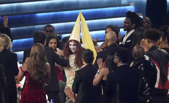 Chappell Roan wins the award for best new artist during the 67th annual Grammy Awards on Sunday, Feb. 2, 2025, in Los Angeles. (AP Photo/Chris Pizzello)