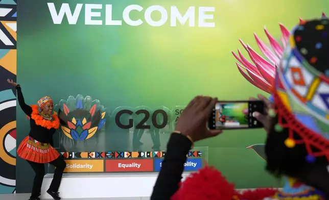 People seen at G20 Finance Ministers and Central Bank Governors meeting in Cape Town, South Africa, Wednesday, Feb. 26, 2025. (AP Photo/Nardus Engelbrecht)