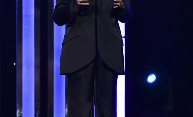 Former Vice President Kamala Harris accepts the chairman's award during the 56th NAACP Image Awards on Saturday, Feb. 22, 2025, in Pasadena, Calif. (Photo by Richard Shotwell/Invision/AP)