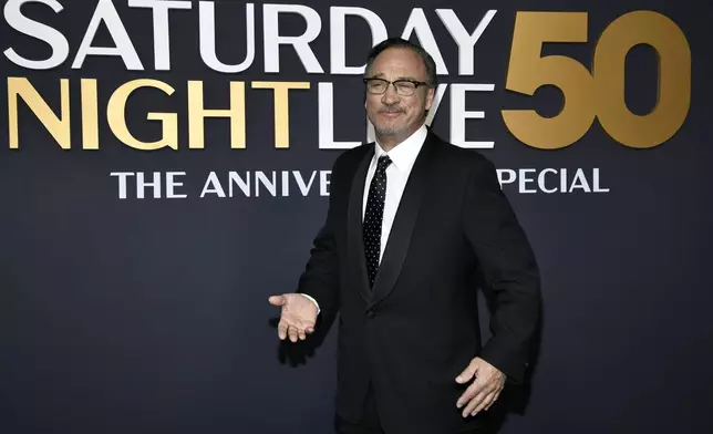 Jim Belushi attends "SNL50: The Anniversary Special" at Rockefeller Plaza on Sunday, Feb. 16, 2025, in New York. (Photo by Evan Agostini/Invision/AP)