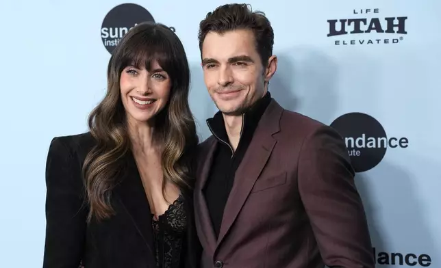 Alison Brie and Dave Franco attend the premiere of "Together" during the Sundance Film Festival on Sunday, Jan. 26, 2025, at the Eccles Theatre in Park City, Utah. (Photo by Charles Sykes/Invision/AP)