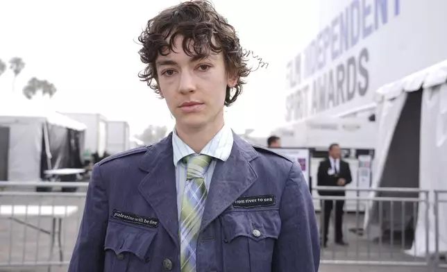 Jack Haven arrives at the Film Independent Spirit Awards on Saturday, Feb. 22, 2025, in Santa Monica, Calif. (AP Photo/Chris Pizzello)
