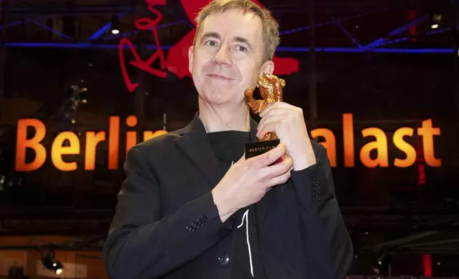 Dag Johan Haugerud, winner of the Golden Bear for best film for 'Dreams (Sex Love)', poses for photographers at the winners photo call during the International Film Festival, Berlinale, in Berlin, Saturday, Feb. 22, 2025. (Photo by Scott A Garfitt/Invision/AP).