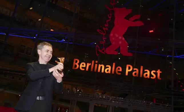 Dag Johan Haugerud, winner of the Golden Bear for best film for 'Dreams (Sex Love)', poses for photographers at the winners photo call during the International Film Festival, Berlinale, in Berlin, Saturday, Feb. 22, 2025. (Photo by Scott A Garfitt/Invision/AP).