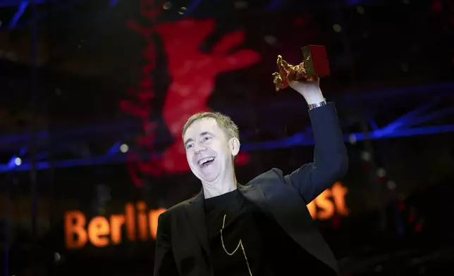 Dag Johan Haugerud, winner of the Golden Bear for best film for 'Dreams (Sex Love)', poses for photographers at the winners photo call during the International Film Festival, Berlinale, in Berlin, Saturday, Feb. 22, 2025. (Photo by Scott A Garfitt/Invision/AP).