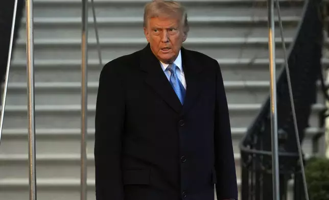 President Donald Trump departs the White House, Friday, Jan. 31, 2025, in Washington, en route to Florida. (AP Photo/Jacquelyn Martin)
