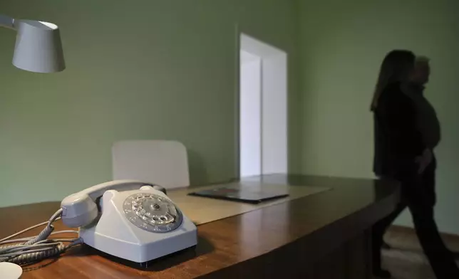 An interior view of Villa 31 where the late communist dictator Enver Hoxha, once a symbol of totalitarian rule used to live, in Tirana, Albania, Friday, Feb. 7, 2025. (AP Photo/Vlasov Sulaj)