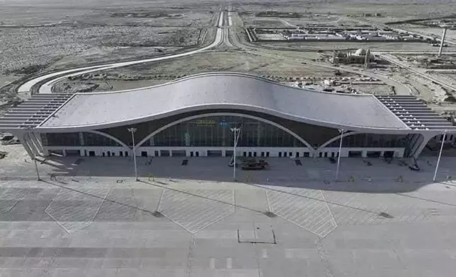 This Nov. 11, 2024, photo provided by Pakistan Airports Authority on Thursday, Feb. 20, 2025, shows a view of the then-under construction new Gwadar airport, in Pakistan. (Pakistan Airports Authority via AP)