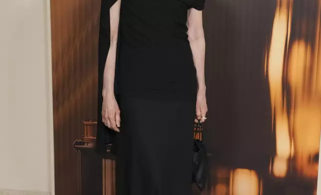 Fernanda Torres arrives at the Oscars Nominees Dinner on Tuesday, Feb. 25, 2025, at the Academy Museum of Motion Pictures in Los Angeles. (Photo by Jordan Strauss/Invision/AP)