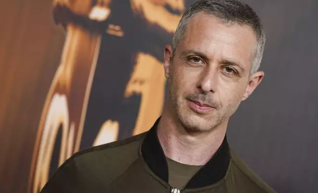Jeremy Strong arrives at the Oscars Nominees Dinner on Tuesday, Feb. 25, 2025, at the Academy Museum of Motion Pictures in Los Angeles. (Photo by Jordan Strauss/Invision/AP)