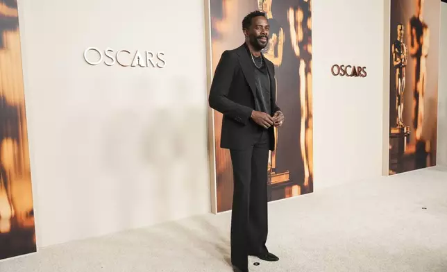 Coleman Domingo arrives at the Oscars Nominees Dinner on Tuesday, Feb. 25, 2025, at the Academy Museum of Motion Pictures in Los Angeles. (Photo by Jordan Strauss/Invision/AP)