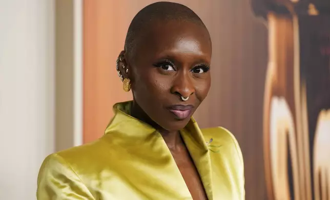 Cynthia Erivo arrives at the Oscars Nominees Dinner on Tuesday, Feb. 25, 2025, at the Academy Museum of Motion Pictures in Los Angeles. (Photo by Jordan Strauss/Invision/AP)