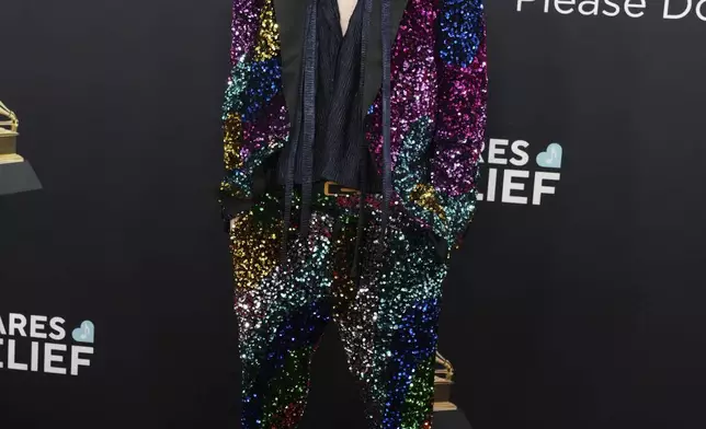 Jacob Collier arrives at the 67th annual Grammy Awards on Sunday, Feb. 2, 2025, in Los Angeles. (Photo by Jordan Strauss/Invision/AP)