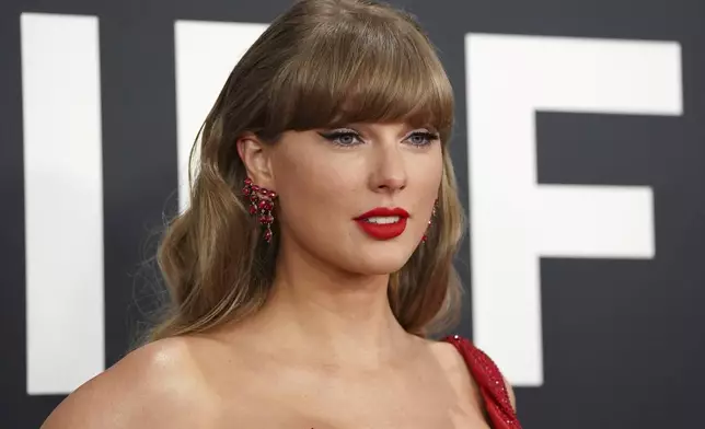Taylor Swift arrives at the 67th annual Grammy Awards on Sunday, Feb. 2, 2025, in Los Angeles. (Photo by Jordan Strauss/Invision/AP)