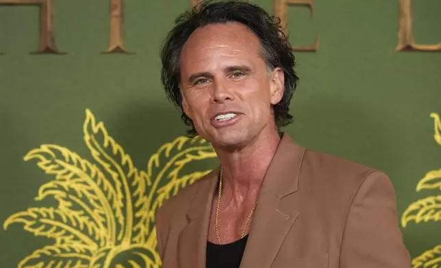 Walton Goggins arrives at the season three premiere of "The White Lotus" on Monday, Feb. 10, 2025, at Paramount Theater in Los Angeles. (AP Photo/Chris Pizzello)