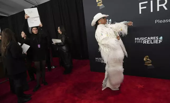 Atia Boggs arrives at the 67th annual Grammy Awards on Sunday, Feb. 2, 2025, in Los Angeles. (Photo by Jordan Strauss/Invision/AP)