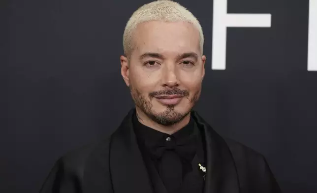 J Balvin arrives at the 67th annual Grammy Awards on Sunday, Feb. 2, 2025, in Los Angeles. (Photo by Jordan Strauss/Invision/AP)