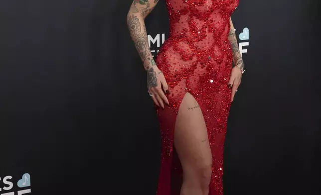 Julia Michaels arrives at the 67th annual Grammy Awards on Sunday, Feb. 2, 2025, in Los Angeles. (Photo by Jordan Strauss/Invision/AP)