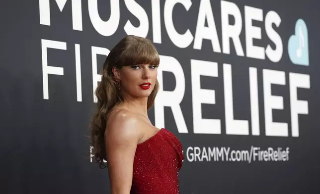 Taylor Swift arrives at the 67th annual Grammy Awards on Sunday, Feb. 2, 2025, in Los Angeles. (Photo by Jordan Strauss/Invision/AP)