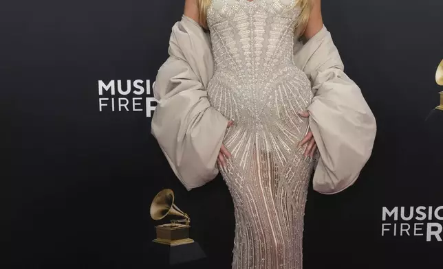 Heidi Klum arrives at the 67th annual Grammy Awards on Sunday, Feb. 2, 2025, in Los Angeles. (Photo by Jordan Strauss/Invision/AP)