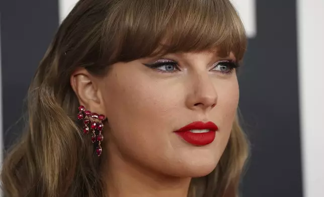 Taylor Swift arrives at the 67th annual Grammy Awards on Sunday, Feb. 2, 2025, in Los Angeles. (Photo by Jordan Strauss/Invision/AP)