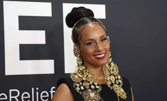 Alicia Keys arrives at the 67th annual Grammy Awards on Sunday, Feb. 2, 2025, in Los Angeles. (Photo by Jordan Strauss/Invision/AP)