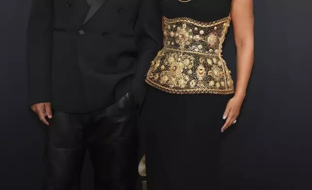 Swizz Beatz, left, and Alicia Keys arrive at the 67th annual Grammy Awards on Sunday, Feb. 2, 2025, in Los Angeles. (Photo by Jordan Strauss/Invision/AP)
