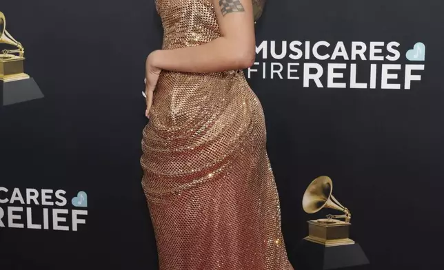 GloRilla arrives at the 67th annual Grammy Awards on Sunday, Feb. 2, 2025, in Los Angeles. (Photo by Jordan Strauss/Invision/AP)