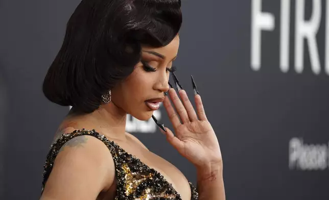 Cardi B arrives at the 67th annual Grammy Awards on Sunday, Feb. 2, 2025, in Los Angeles. (Photo by Jordan Strauss/Invision/AP)