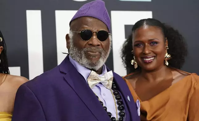 Taj Mahal, left, and Deva Mahal arrives at the 67th annual Grammy Awards on Sunday, Feb. 2, 2025, in Los Angeles. (Photo by Jordan Strauss/Invision/AP)