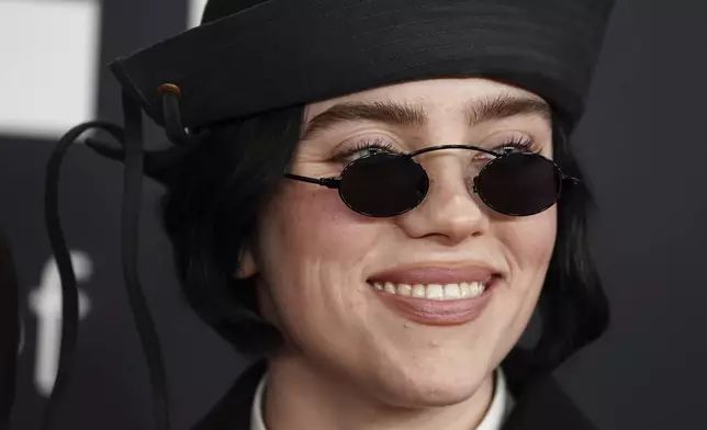 Billie Eilish arrives at the 67th annual Grammy Awards on Sunday, Feb. 2, 2025, in Los Angeles. (Photo by Jordan Strauss/Invision/AP)