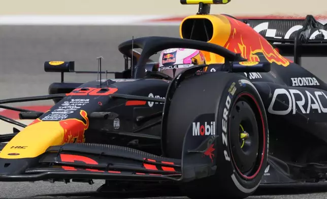 Red Bull driver Liam Lawson of New Zealand in action during a Formula One pre-season test at the Bahrain International Circuit in Sakhir, Bahrain, Wednesday, Feb. 26, 2025. (AP Photo/Darko Bandic)