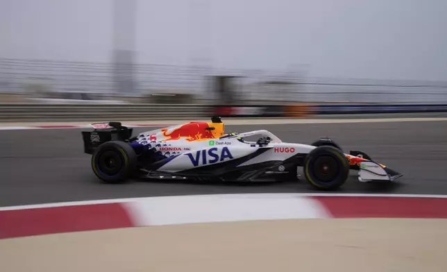 RB driver Isack Hadjar of France in action during a Formula One pre-season test at the Bahrain International Circuit in Sakhir, Bahrain, Wednesday, Feb. 26, 2025. (AP Photo/Darko Bandic)