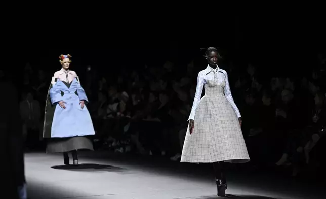 Models walk the runway during the Thom Browne Fall/Winter 2025 fashion show as part of New York Fashion Week on Tuesday, Feb. 11, 2025, at The Shed in New York. (Photo by Evan Agostini/Invision/AP)