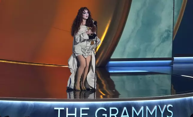 Chappell Roan accepts the award for best new artist during the 67th annual Grammy Awards on Sunday, Feb. 2, 2025, in Los Angeles. (AP Photo/Chris Pizzello)