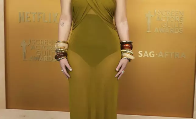 Eleanor Matsuura arrives at the 31st annual Screen Actors Guild Awards on Sunday, Feb. 23, 2025, at the Shrine Auditorium in Los Angeles. (Photo by Jordan Strauss/Invision/AP)