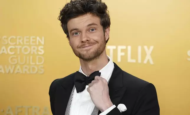 Jack Quaid arrives at the 31st annual Screen Actors Guild Awards on Sunday, Feb. 23, 2025, at the Shrine Auditorium in Los Angeles. (Photo by Jordan Strauss/Invision/AP)