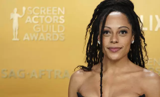 Rosalind Eleazar arrives at the 31st annual Screen Actors Guild Awards on Sunday, Feb. 23, 2025, at the Shrine Auditorium in Los Angeles. (Photo by Jordan Strauss/Invision/AP)