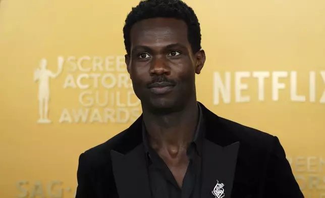 Victor Alli arrives at the 31st annual Screen Actors Guild Awards on Sunday, Feb. 23, 2025, at the Shrine Auditorium in Los Angeles. (Photo by Jordan Strauss/Invision/AP)