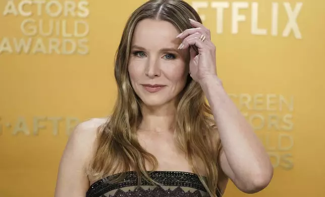 Kristen Bell arrives at the 31st annual Screen Actors Guild Awards on Sunday, Feb. 23, 2025, at the Shrine Auditorium in Los Angeles. (Photo by Jordan Strauss/Invision/AP)