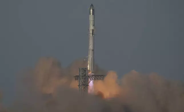 SpaceX's mega rocket Starship lifts off for a test flight from Starbase in Boca Chica, Texas, Thursday, March 6, 2025. (AP Photo/Eric Gay)