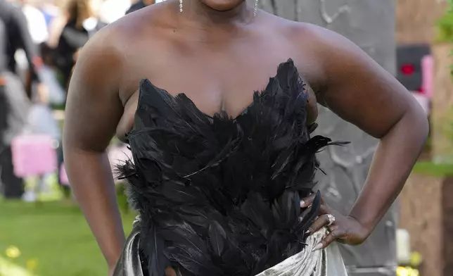Danielle Brooks poses for photographers upon arrival at the World premiere of A Minecraft Movie on Sunday, March 30, 2025, in London. (Photo by Scott A Garfitt/Invision/AP)