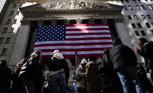 The New York Stock Exchange is seen in New York, Wednesday, Feb. 26, 2025. (AP Photo/Seth Wenig)