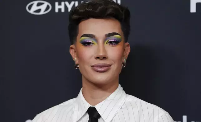 James Charles arrives at the 36th annual GLAAD Media Awards on Thursday March 27, 2025, at the Beverly Hilton Hotel in Beverly Hills, Calif. (Photo by Jordan Strauss/Invision/AP)