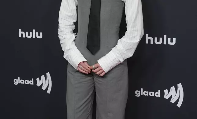 James Charles arrives at the 36th annual GLAAD Media Awards on Thursday March 27, 2025, at the Beverly Hilton Hotel in Beverly Hills, Calif. (Photo by Jordan Strauss/Invision/AP)