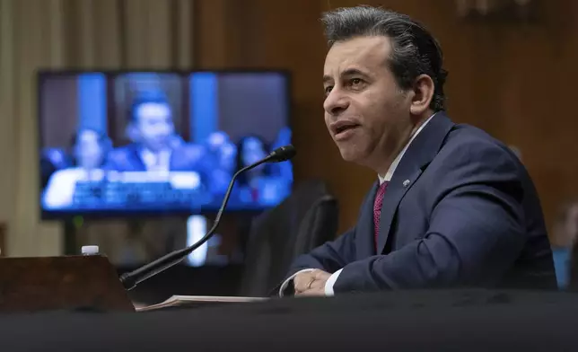 Martin Makary nominated to serve as Commissioner of Food and Drugs at the Department of Health and Human Services, testifies before the Senate Committee on Health, Education, Labor and Pensions on Capitol Hill Thursday, March 6, 2025, in Washington. (AP Photo/Jose Luis Magana)