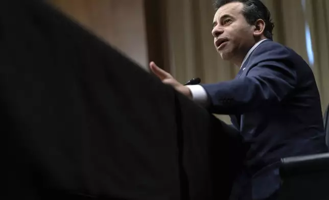 Martin Makary nominated to serve as Commissioner of Food and Drugs at the Department of Health and Human Services, testifies before the Senate Committee on Health, Education, Labor and Pensions on Capitol Hill Thursday, March 6, 2025, in Washington. (AP Photo/Jose Luis Magana)