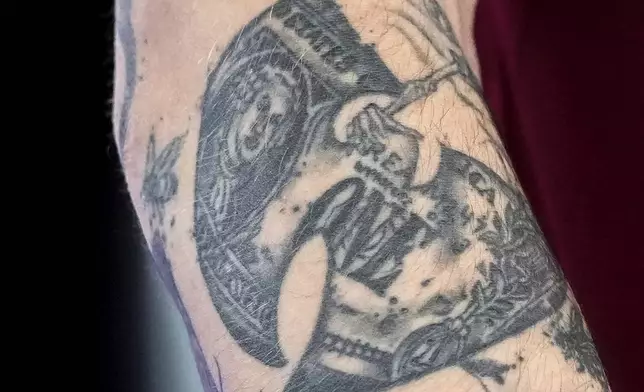 Valters Kreiss, of Latvia, practices before the start of the men's pole vault final during the World Athletics Indoor Championships in Nanjing, China, Saturday, March 22, 2025. (AP Photo/Dar Yasin)